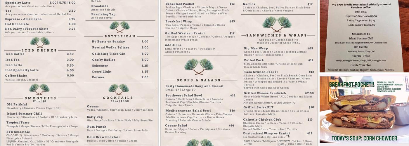 Evergreen Cafe Menu