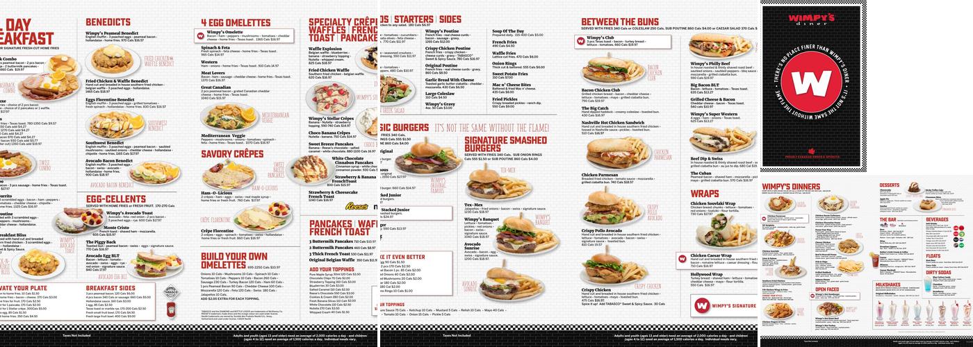 Wimpy's Diner Menu