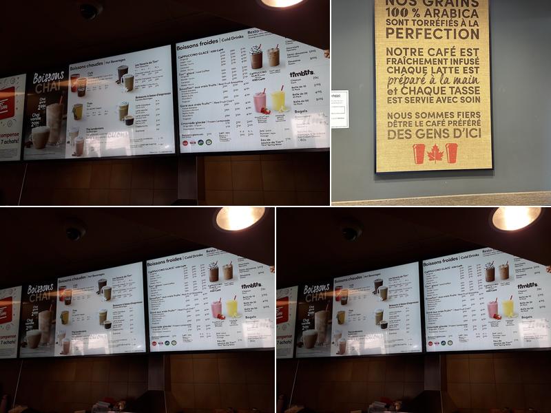 Tim Hortons Menu
