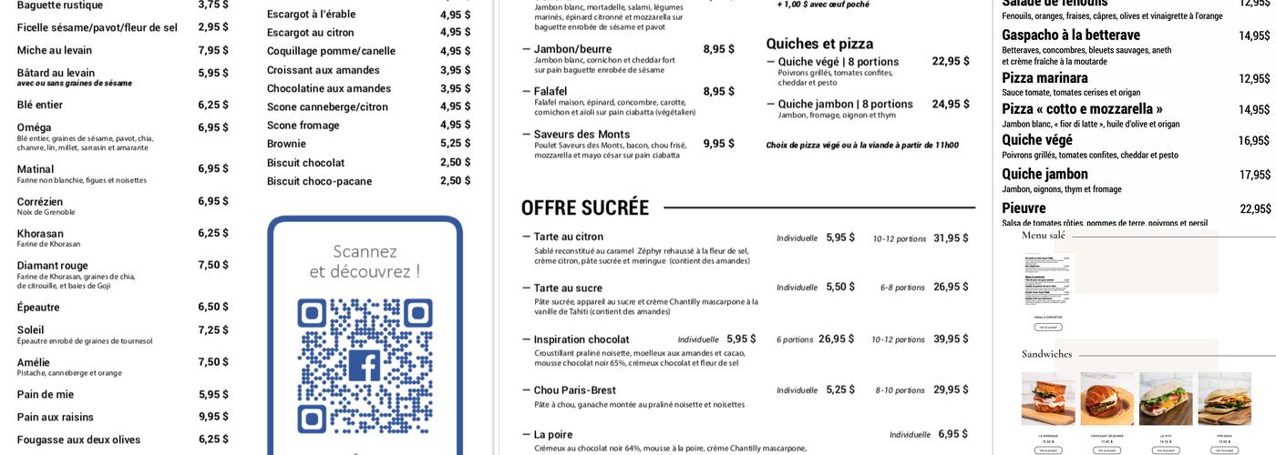 Maison Oddo Menu