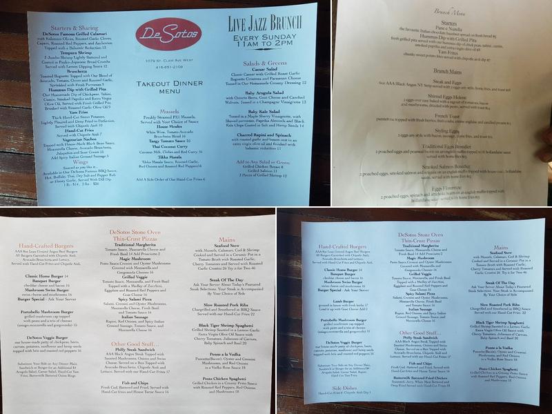 DeSotos Eatery Menu