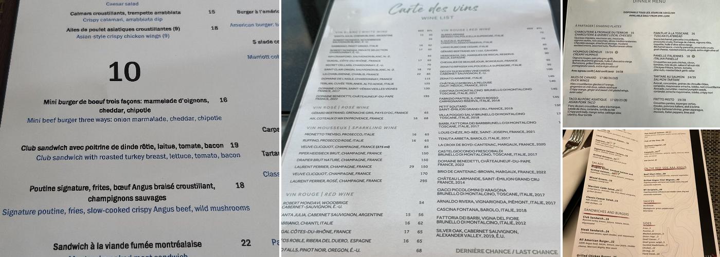 Bijou Resto Bar Menu