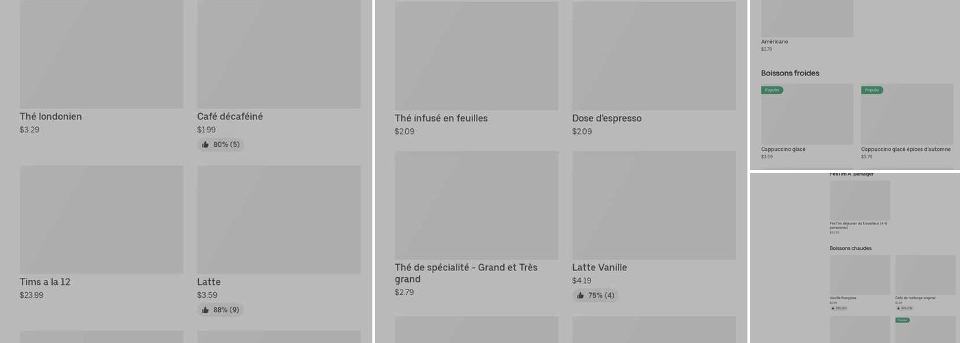 Tim Hortons Menu