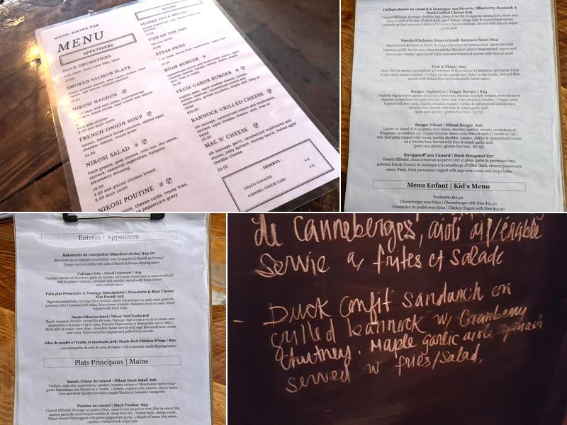 Nikosi Bistro Pub Menu