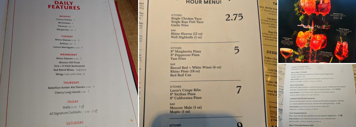 Earls Kitchen + Bar Menu