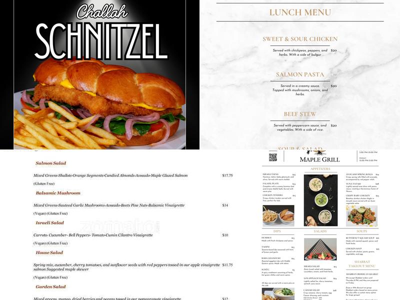 Maple Grill Menu