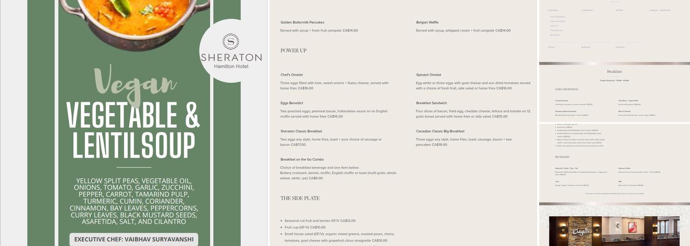 Chagalls Dining Menu