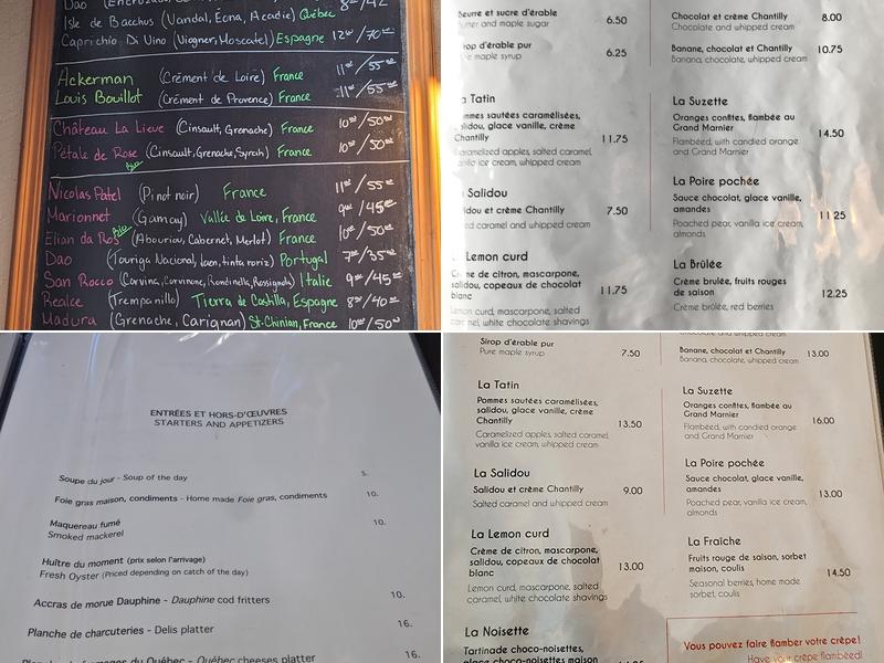 Le Billig Menu