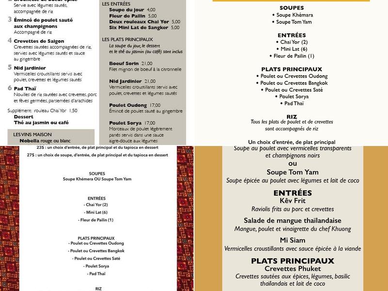 Apsara Restaurant Menu