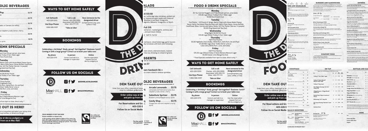 The Den Menu