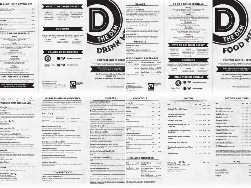 The Den Menu