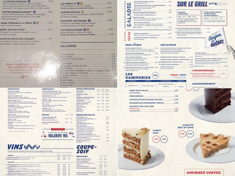 Cochon Dingue Menu