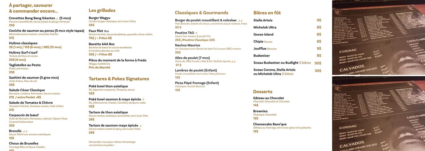 Société Cigare Menu