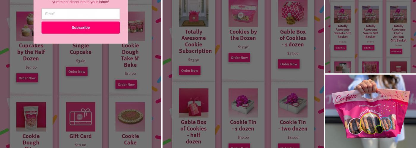 Confetti Sweets Menu
