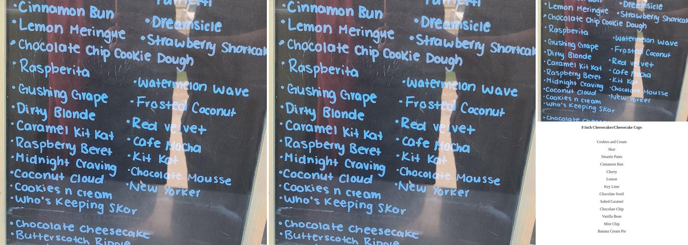 Beyond The Batter Bakery Menu