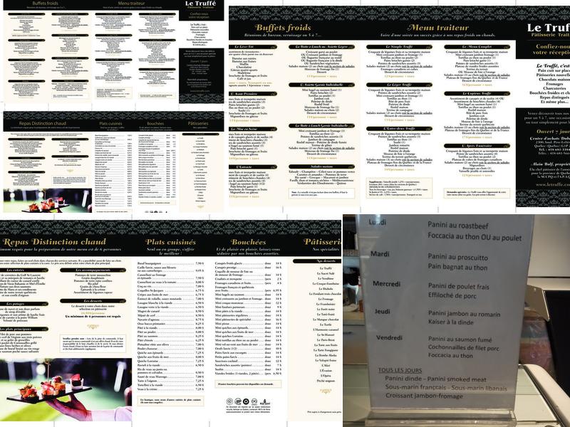 Truffé Pastry Catering Menu