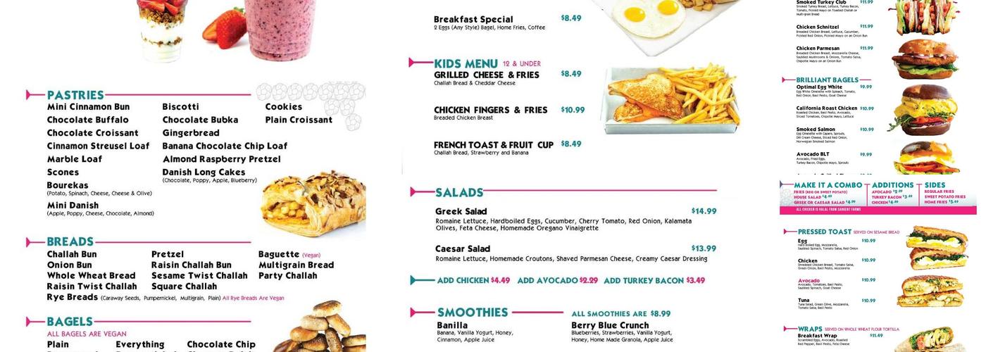 What A Bagel Menu