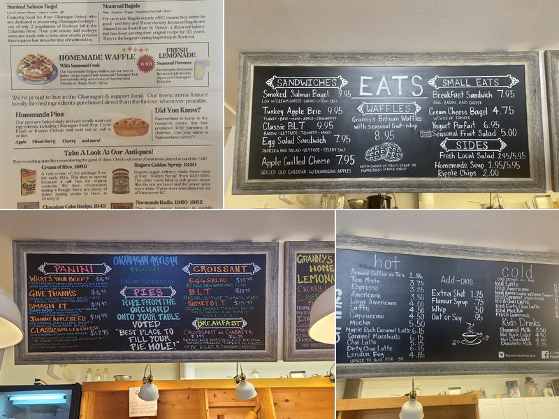 Granny's Fruit Stand, Bakery, Cafe Menu