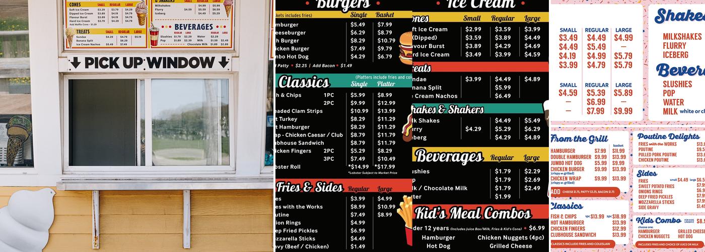 Deckers Dairy Bar & Grill Cornwall Menu
