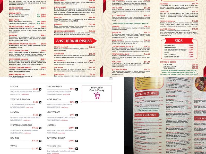 Highway Host Restaurant Menu