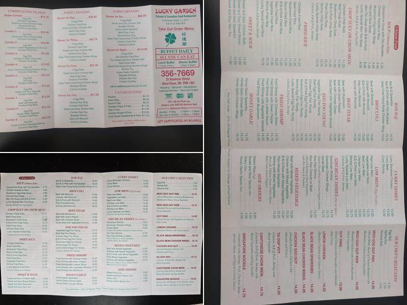 Lucky Garden Menu