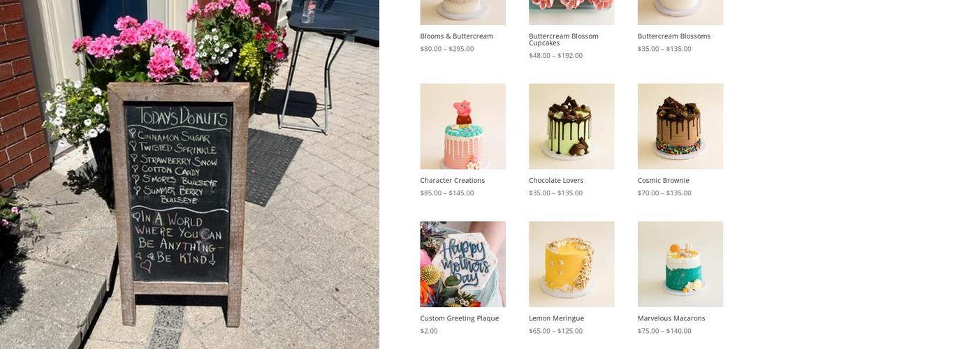 Frosted Flour Co. Menu