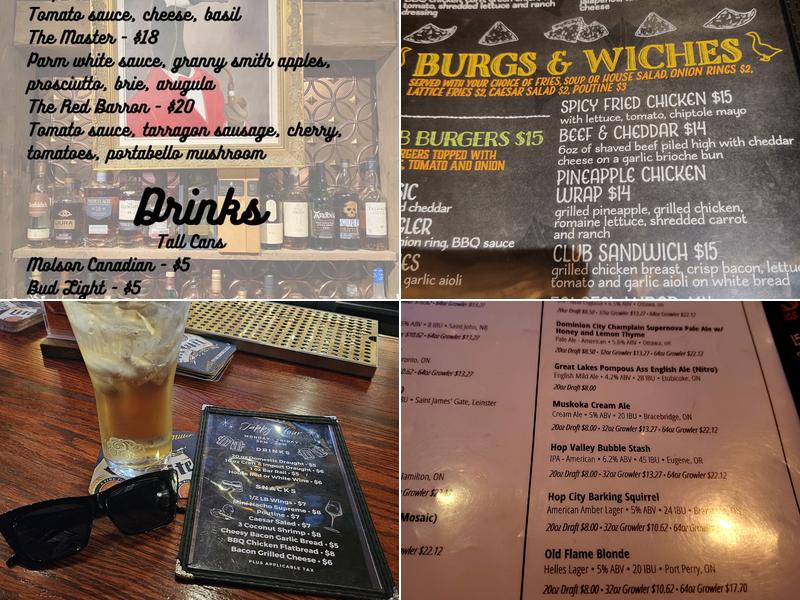 The Thirsty Goose Menu