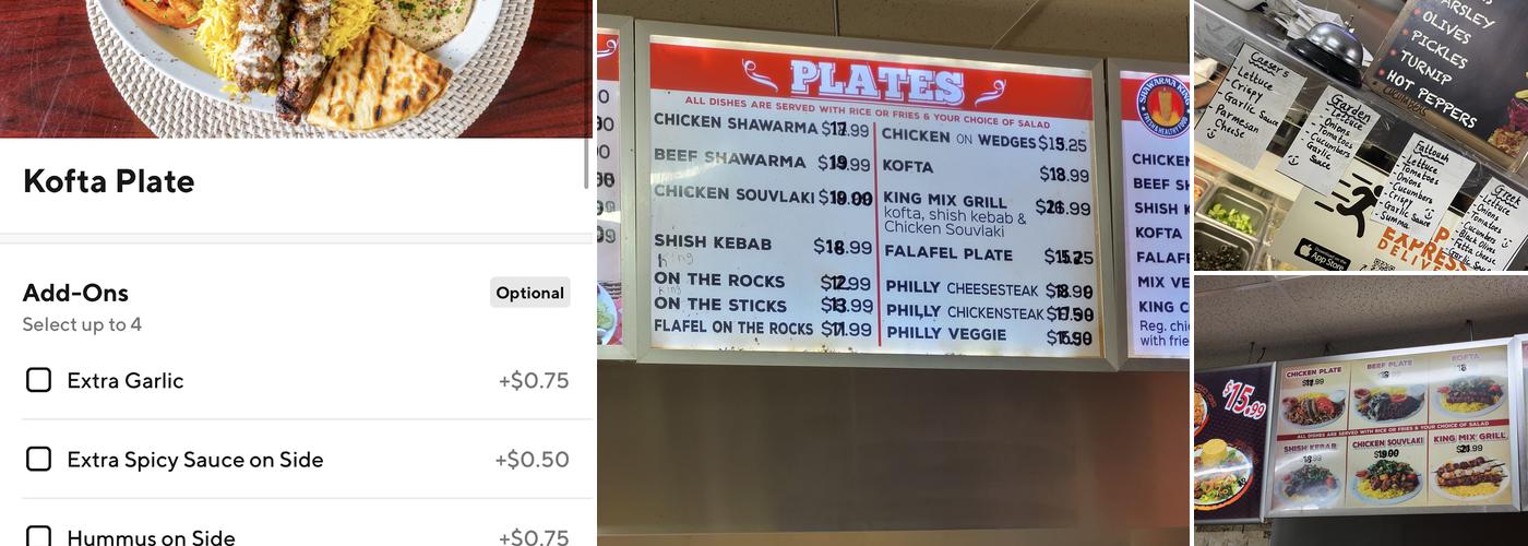 Shawarma King brmpton Menu