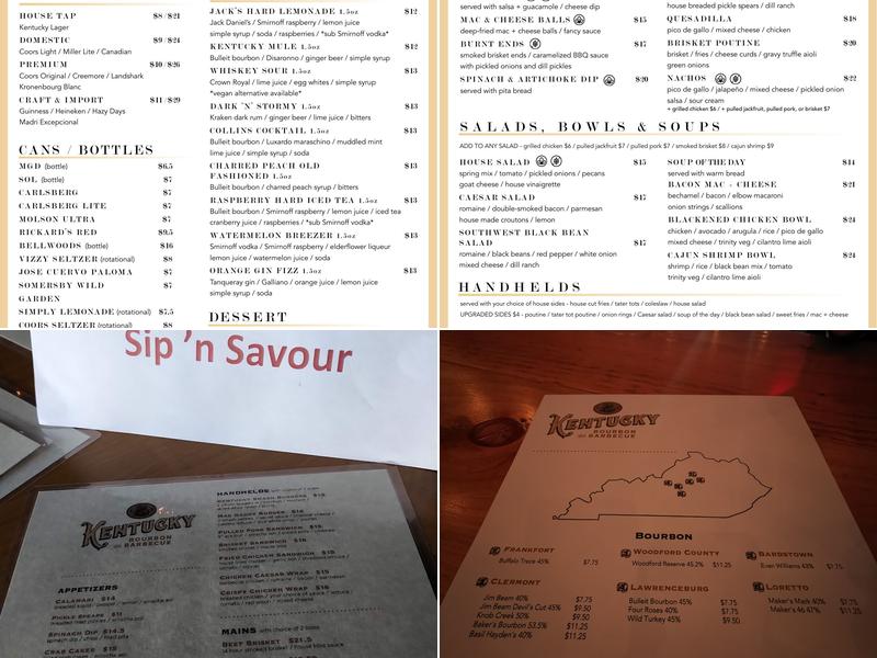 Kentucky Bourbon & BBQ Menu
