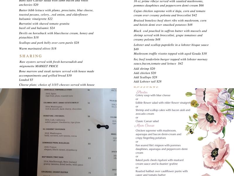 Juniper Dining Co. Menu