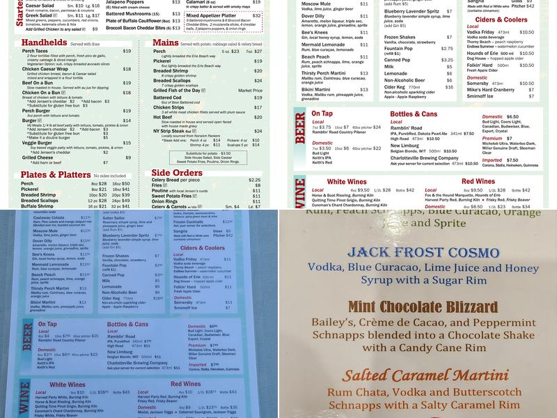 Terrace Room (Upstairs) Menu