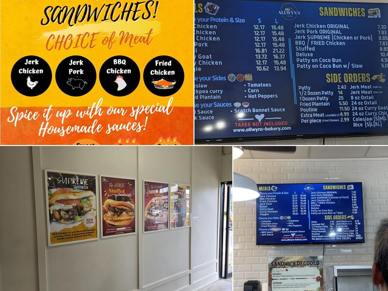 Allwyn's Jerk (Etobicoke) Menu