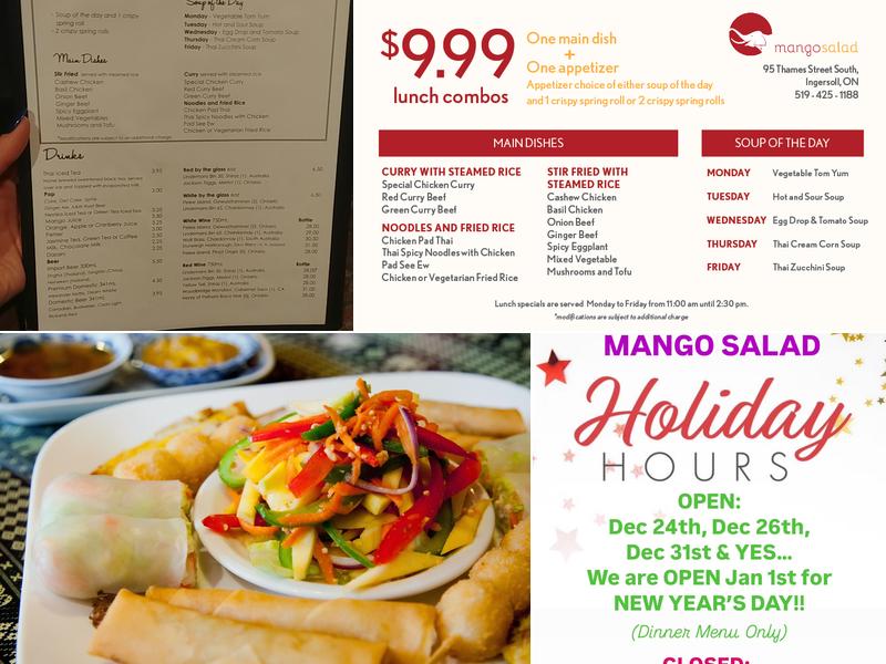 Mango Salad Menu