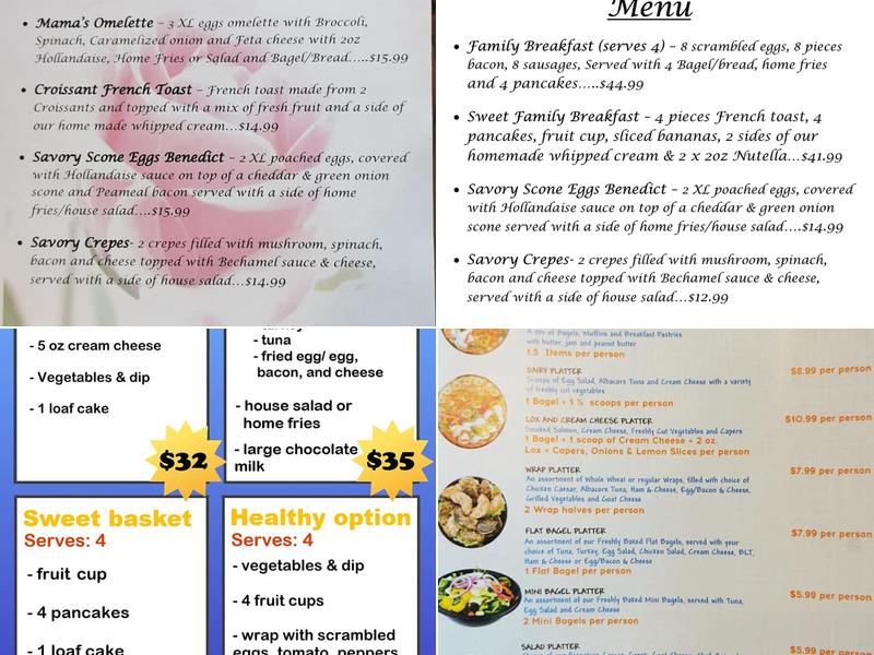 Bagel World Newmarket Menu