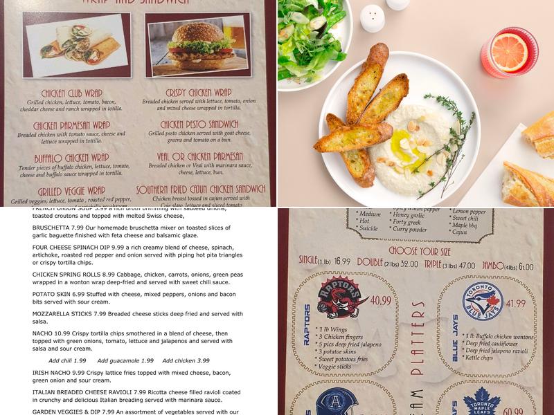 The Lion Pub And Grill - Newmarket Menu