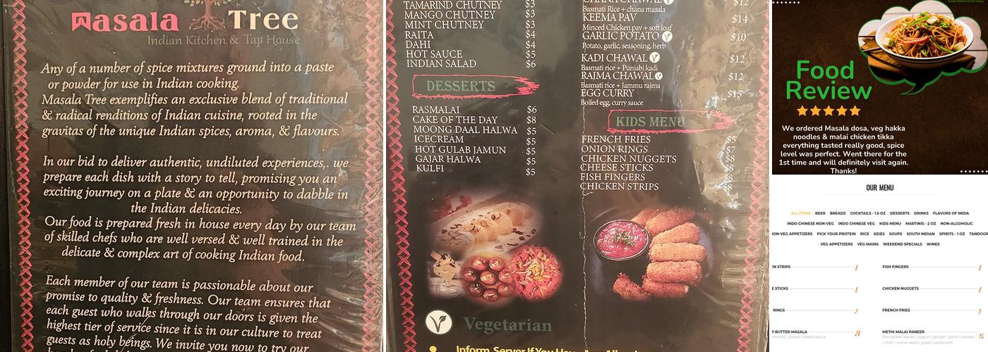 Masala Tree Menu