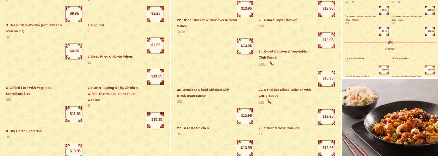 B & T Restaurant Menu