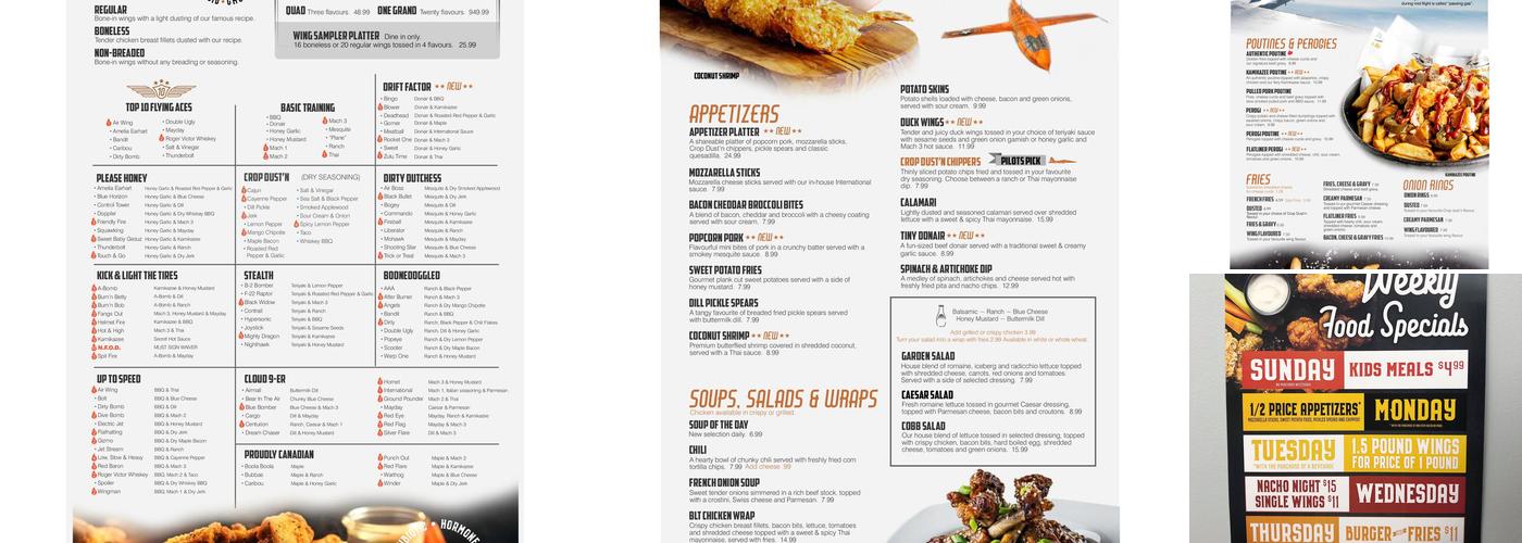 Wing'n It Menu