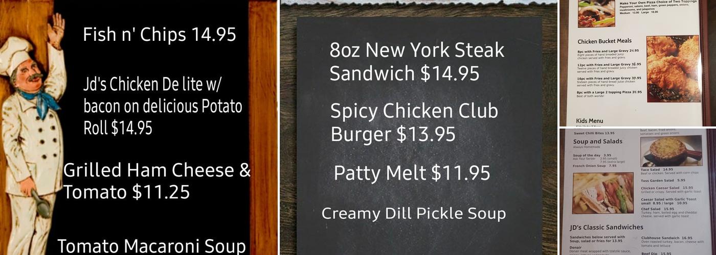 JD's Restaurant & Pizza Menu