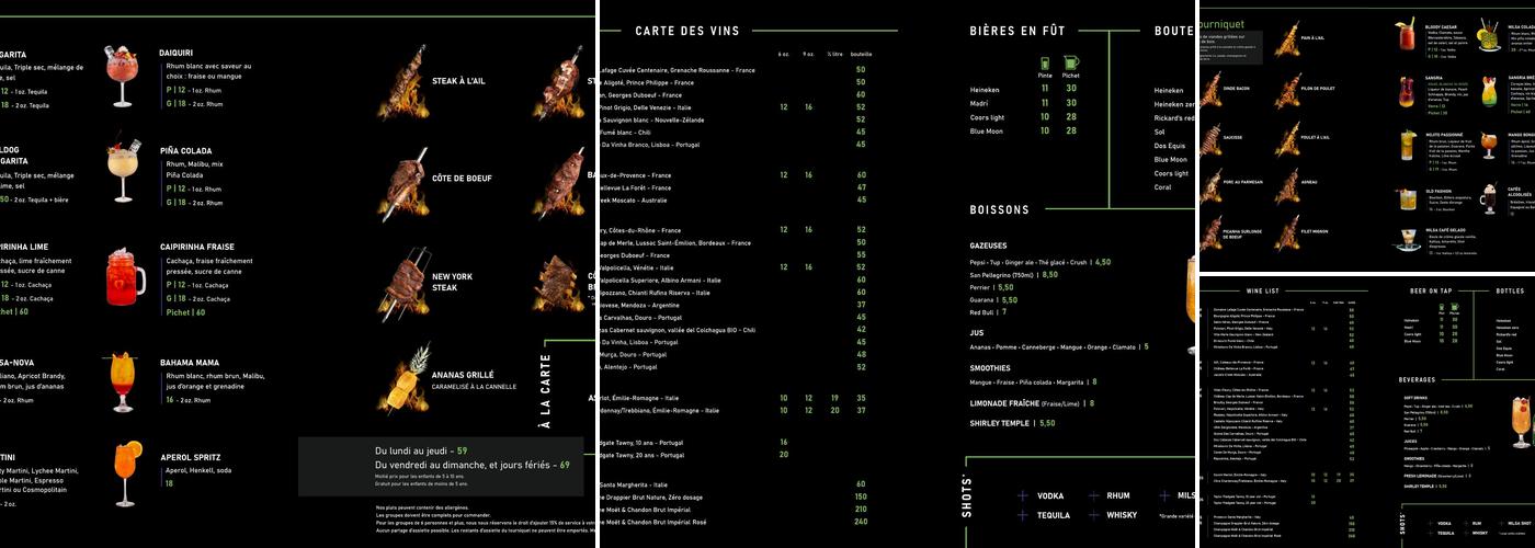 Le Milsa Laval Menu