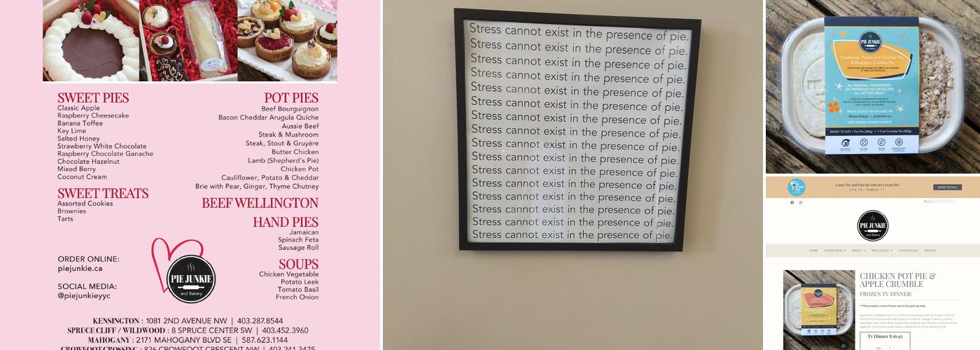 Pie Junkie Menu