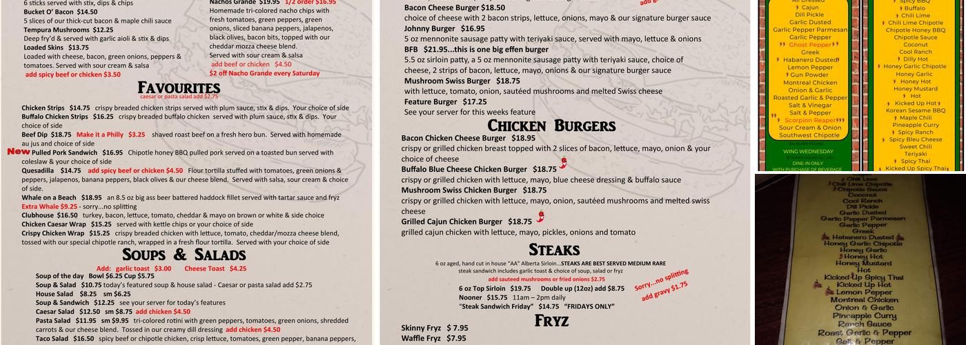 McLennan's Menu