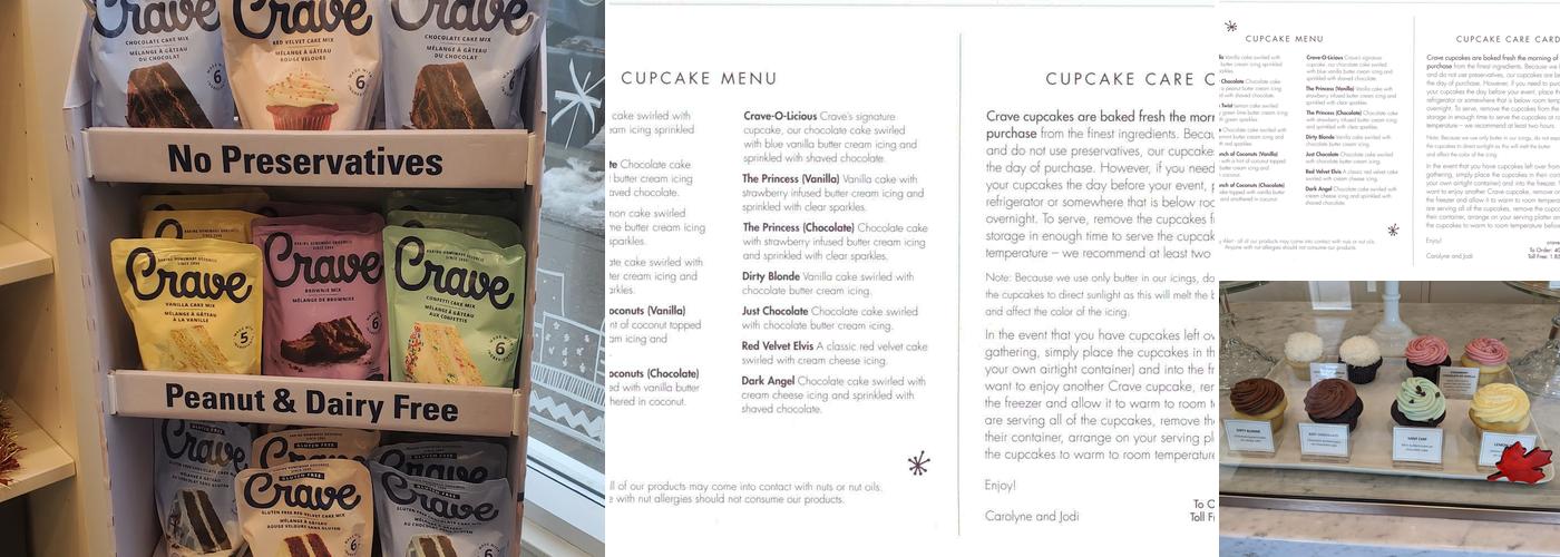 Crave Cupcakes Menu
