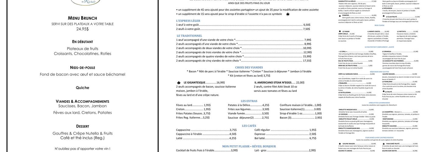 Les Délices De Rosa Menu