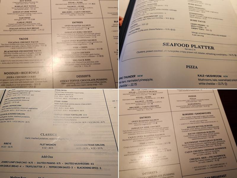 Earls Kitchen + Bar Menu
