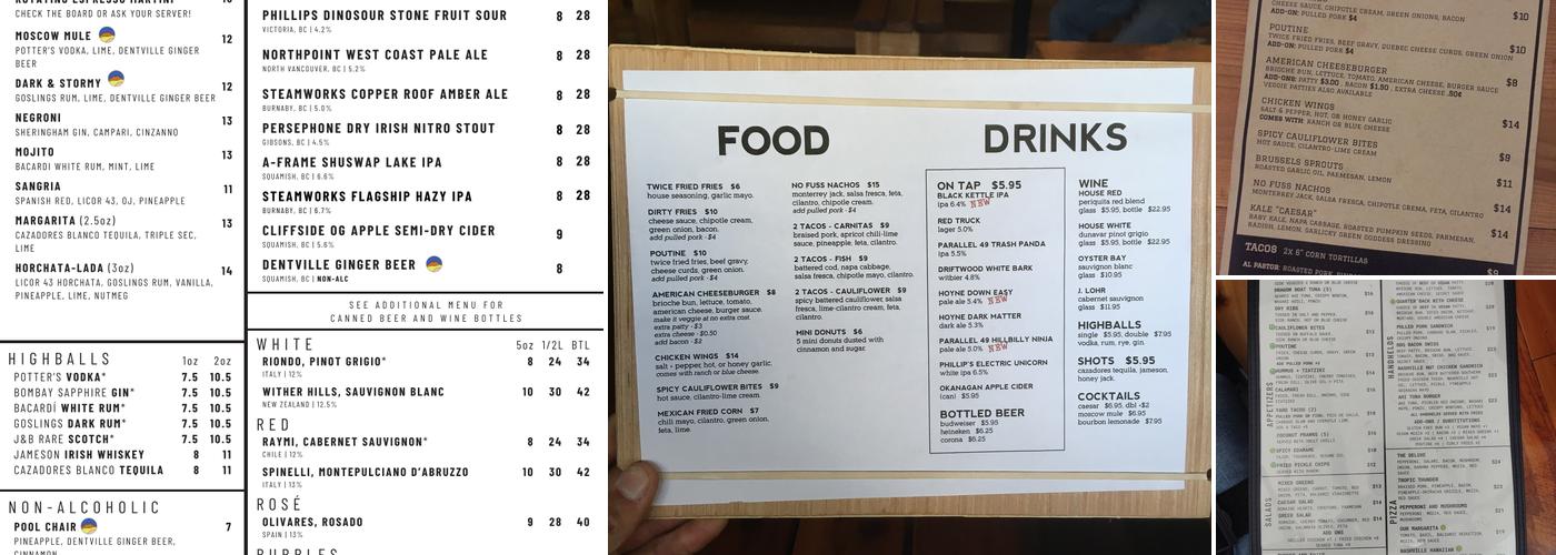 The Backyard Menu