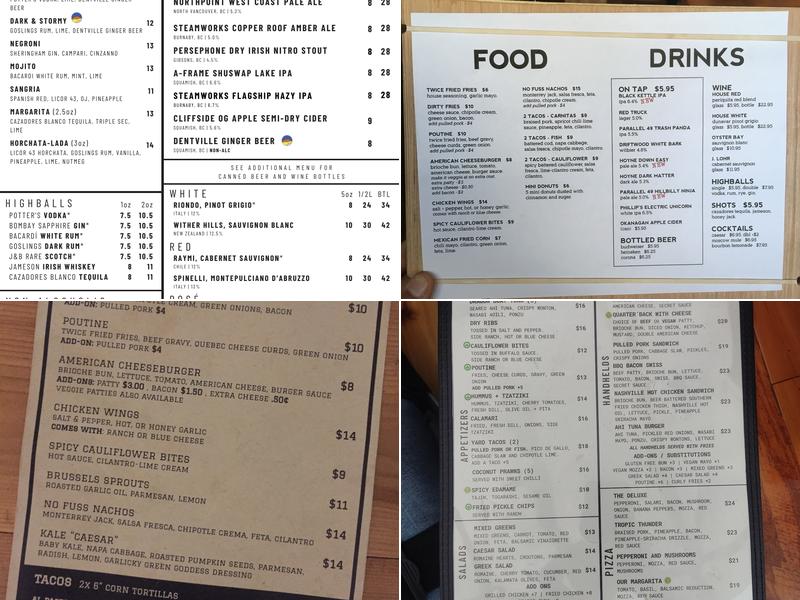 The Backyard Menu
