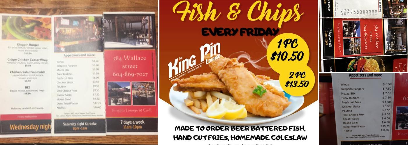 Kingpin Lounge Menu
