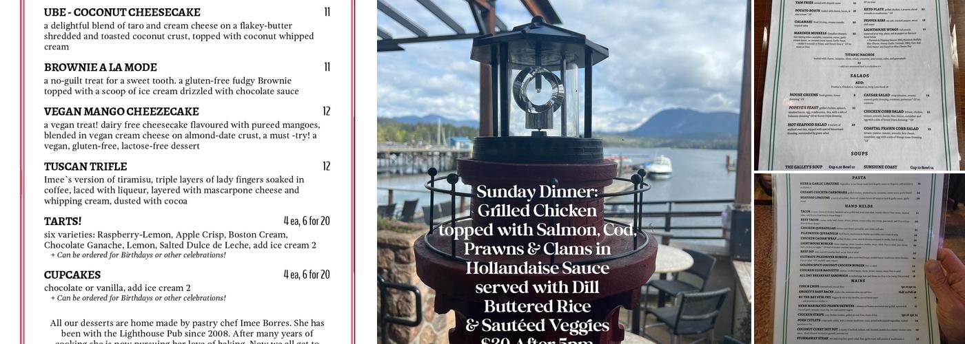Sechelt Lighthouse Pub Menu