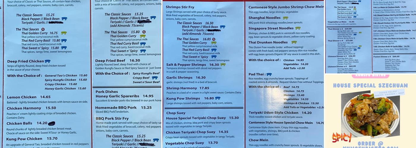 Kungfu Bistro Menu